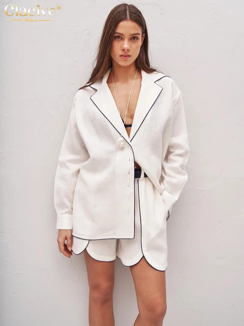 TTQV Fashion Loose White Cotton 2 Pieces Set For Woman Elegant Long Sleeve Shirt With High Waist Shorts Set Female Clothing
TTQV Fashion Loose White Cotton 2 Pieces Set For Woman Elegant Long Sleeve Shirt With High Waist Shorts Set Female Clothing