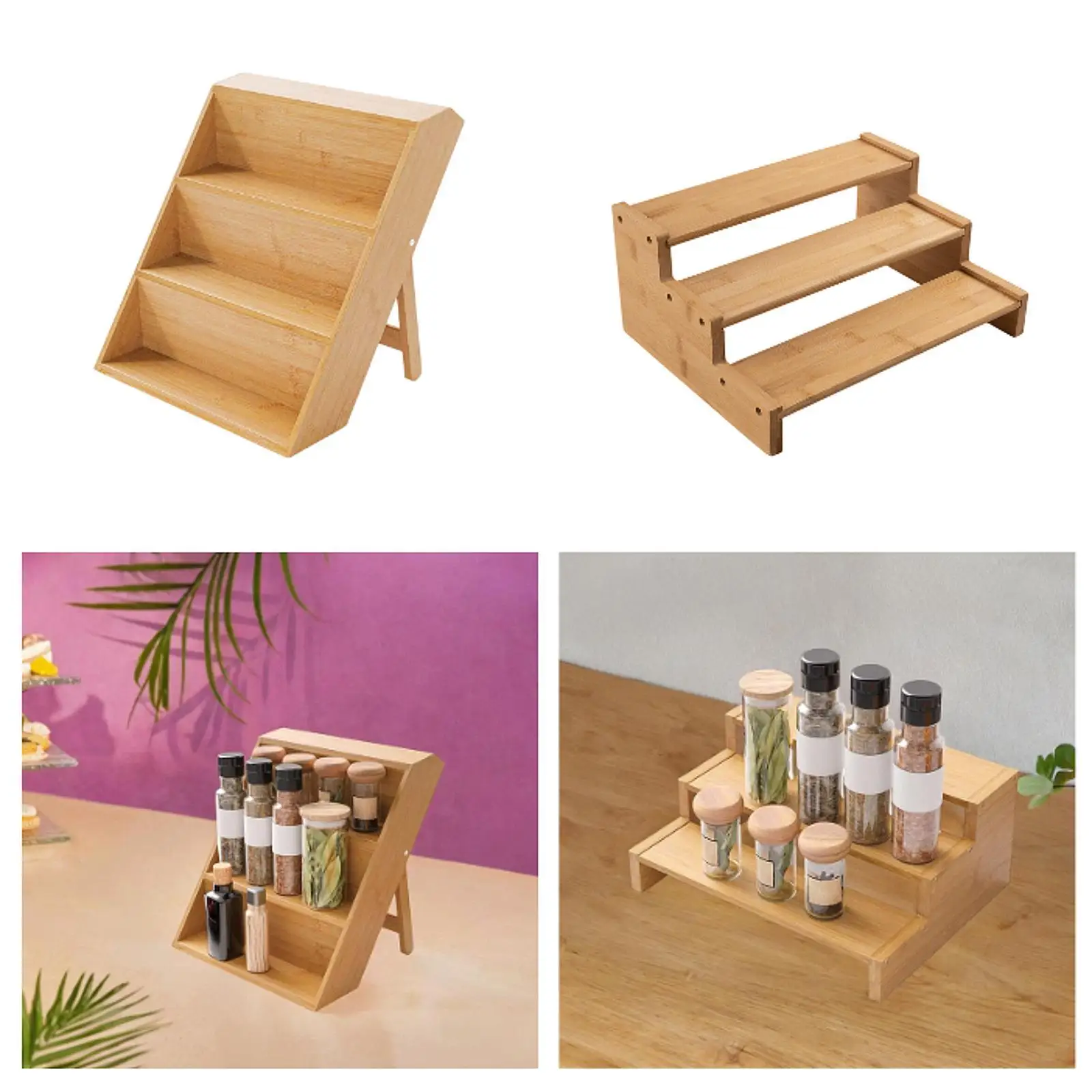 Compact Bamboo Seasoning Jar Organizer Three Layer Shelf for Kitchen Pantry Cabinet and Countertop Storage
Compact Bamboo Seasoning Jar Organizer Three Layer Shelf for Kitchen Pantry Cabinet and Countertop Storage