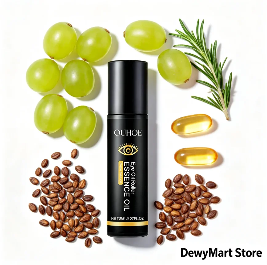 OUHOE Eye Oil Roller Essence Oil, Moisturizing & Hydrating Eye Care, Helps Reduce Fine Lines, for Dry Eye Area
OUHOE Eye Oil Roller Essence Oil, Moisturizing & Hydrating Eye Care, Helps Reduce Fine Lines, for Dry Eye Area