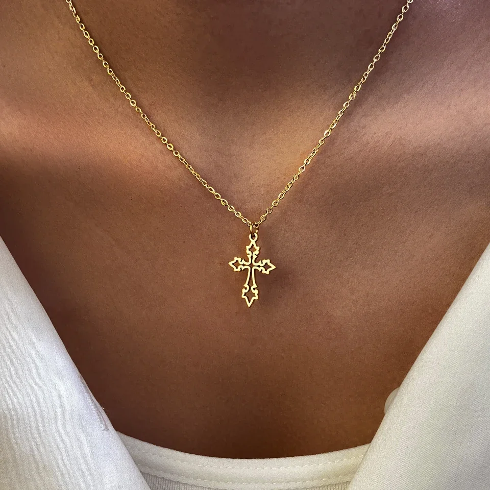 Stainless Steel Necklaces Vintage Cross Pendants Chain Choker Jewellery Fashion Necklace For Women Jewelry Goth Party Gifts NEW
Stainless Steel Necklaces Vintage Cross Pendants Chain Choker Jewellery Fashion Necklace For Women Jewelry Goth Party Gifts NEW