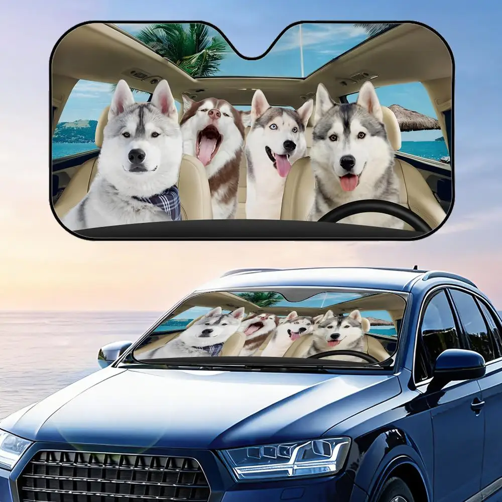 Humorous Husky Driving Sun Visor Foldable Universal Car Windshield Sun Shade UV Protection Heat Insulation Foldable Cover
Humorous Husky Driving Sun Visor Foldable Universal Car Windshield Sun Shade UV Protection Heat Insulation Foldable Cover