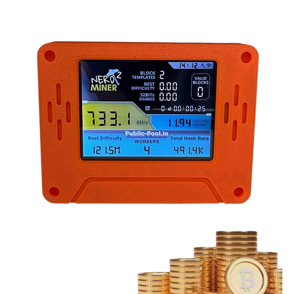 NerdMinerV2 735Kh/S: Обновленный соло-майнер BTC с 2,8-дюймовым сенсорным экраном для майнинга Bitcoin и криптовалют в офисе и дома
NerdMinerV2 735Kh/S: Обновленный соло-майнер BTC с 2,8-дюймовым сенсорным экраном для майнинга Bitcoin и криптовалют в офисе и дома