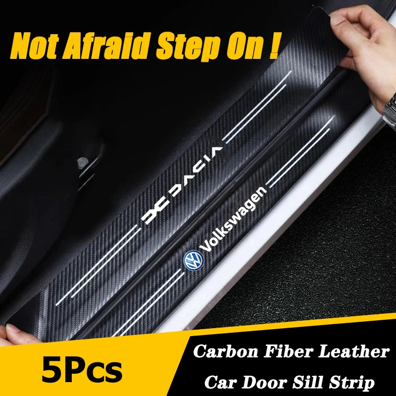 5Pcs Carbon Fiber Leather Car Door Sill Protector Strip For Dacia For VW Polo T5 Golf Passat Scirocco Jetta Beetle Tiguan GTI
5Pcs Carbon Fiber Leather Car Door Sill Protector Strip For Dacia For VW Polo T5 Golf Passat Scirocco Jetta Beetle Tiguan GTI