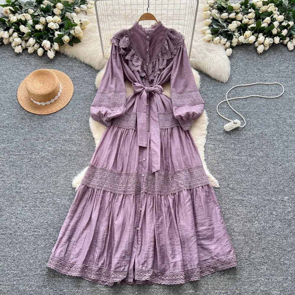 Chic vintage lace long sleeve rhinestone ruffle korean fashion women clothing dress ceremony dresses
Chic vintage lace long sleeve rhinestone ruffle korean fashion women clothing dress ceremony dresses