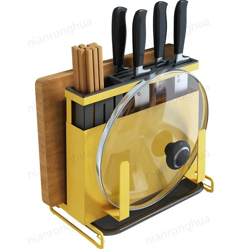 Knife holder Wall-mounted stainless steel kitchen chopstick holder Pot lid rack Household cutting board storage rack
Knife holder Wall-mounted stainless steel kitchen chopstick holder Pot lid rack Household cutting board storage rack