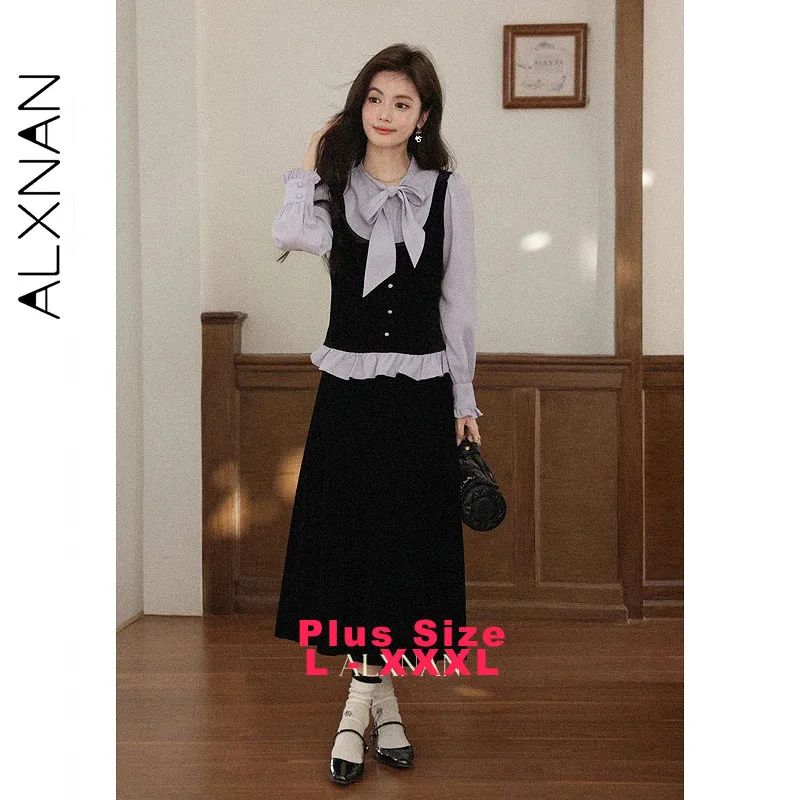 ALXNAN Plus Size Casual Shirt Patchwork Stitching Bow Neckline Women's Blouses Casual Office 2025 Fall Sweet Tops Female D57666
ALXNAN Plus Size Casual Shirt Patchwork Stitching Bow Neckline Women's Blouses Casual Office 2025 Fall Sweet Tops Female D57666