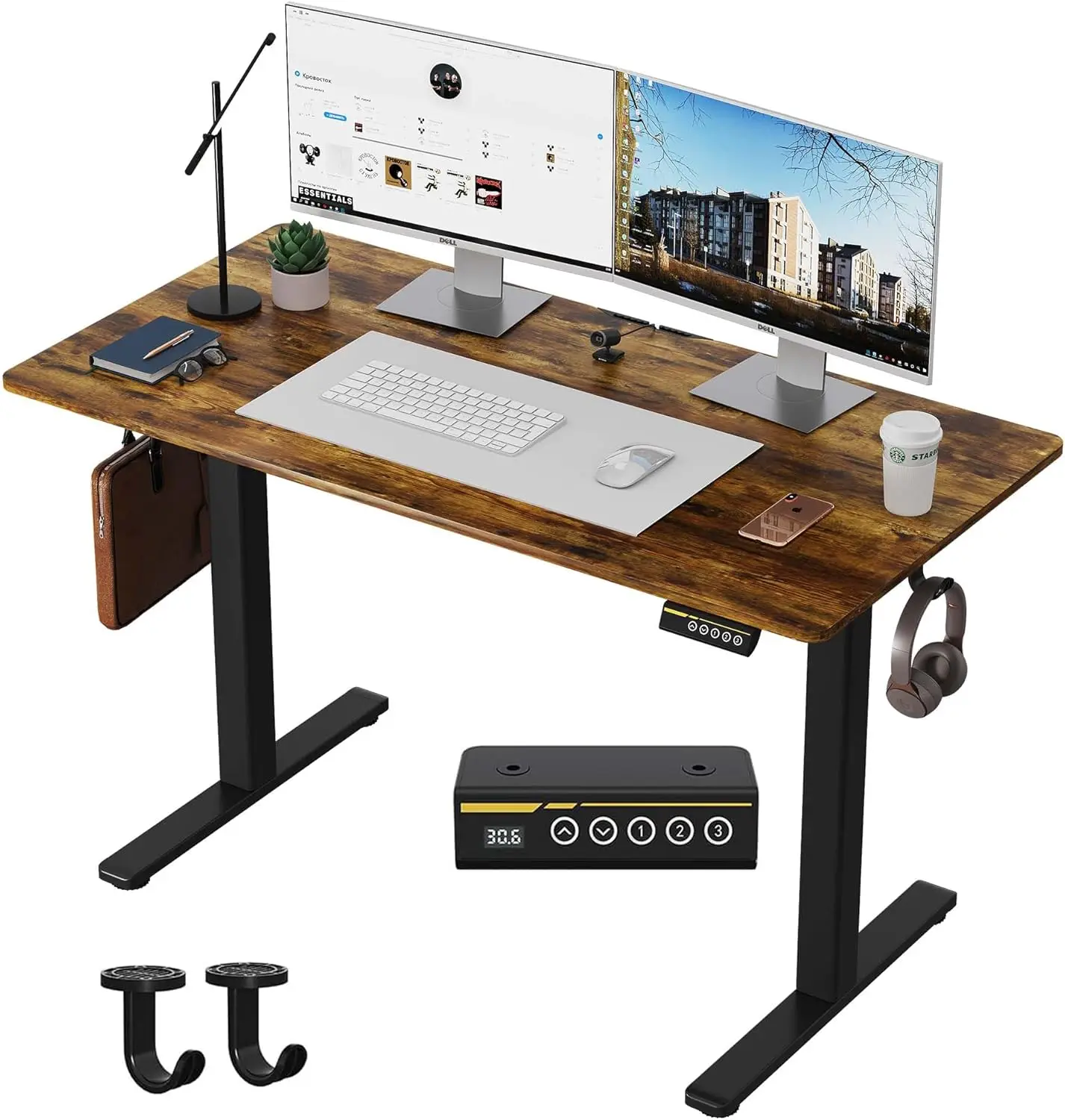 48x24 Electric Standing Desk with Splice Board, 3 Preset Heights, Hooks, Ergonomic Home Office
48x24 Electric Standing Desk with Splice Board, 3 Preset Heights, Hooks, Ergonomic Home Office