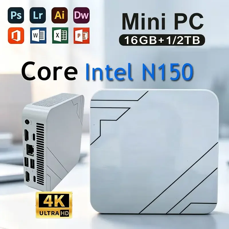 Mini PC Computer Intel Core N150 PC Gaming Computer 8/16GB RAM 1TB 2TB M.2 SSD WiFi 6 BT5.2 4K HD Portable Desktop Pc
Mini PC Computer Intel Core N150 PC Gaming Computer 8/16GB RAM 1TB 2TB M.2 SSD WiFi 6 BT5.2 4K HD Portable Desktop Pc