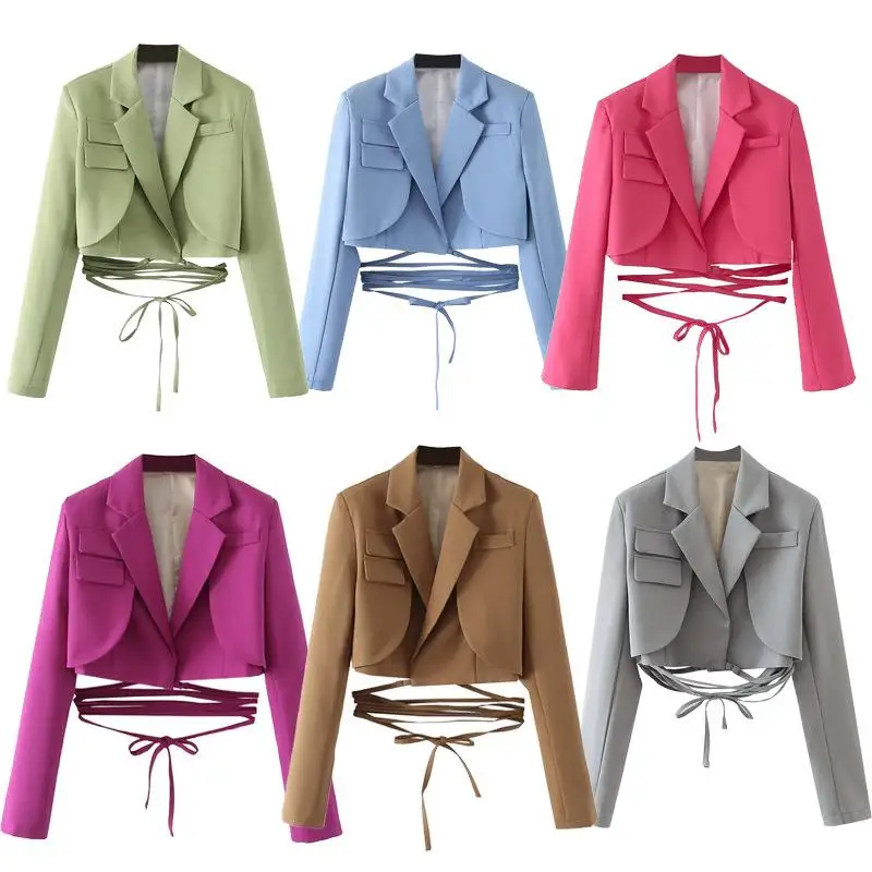 Women's Suit with Waist Tie Rope And Short Jacket Fashionable Business Casual All-Season Color Long Sleeve Coat
Women's Suit with Waist Tie Rope And Short Jacket Fashionable Business Casual All-Season Color Long Sleeve Coat