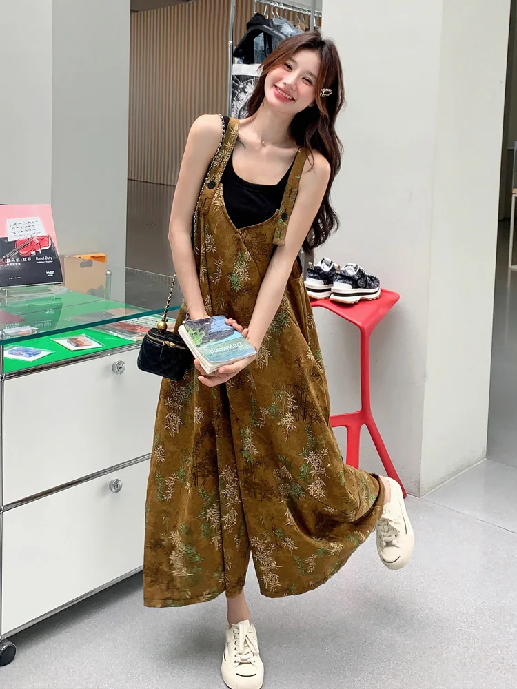 Casual Loose Workwear Overalls Women Summer 2025 New Lazy Sle Wide Leg Jumpsuit High Waist Long Pants Button ket Detail
Casual Loose Workwear Overalls Women Summer 2025 New Lazy Sle Wide Leg Jumpsuit High Waist Long Pants Button ket Detail