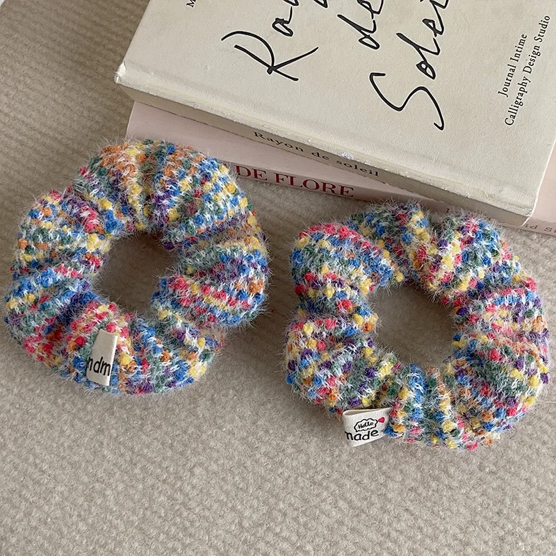 Elastic Wool Knitted Hair Scrunchy Girls Rainbow Color Hair Chouchous Accessories Headbands
Elastic Wool Knitted Hair Scrunchy Girls Rainbow Color Hair Chouchous Accessories Headbands