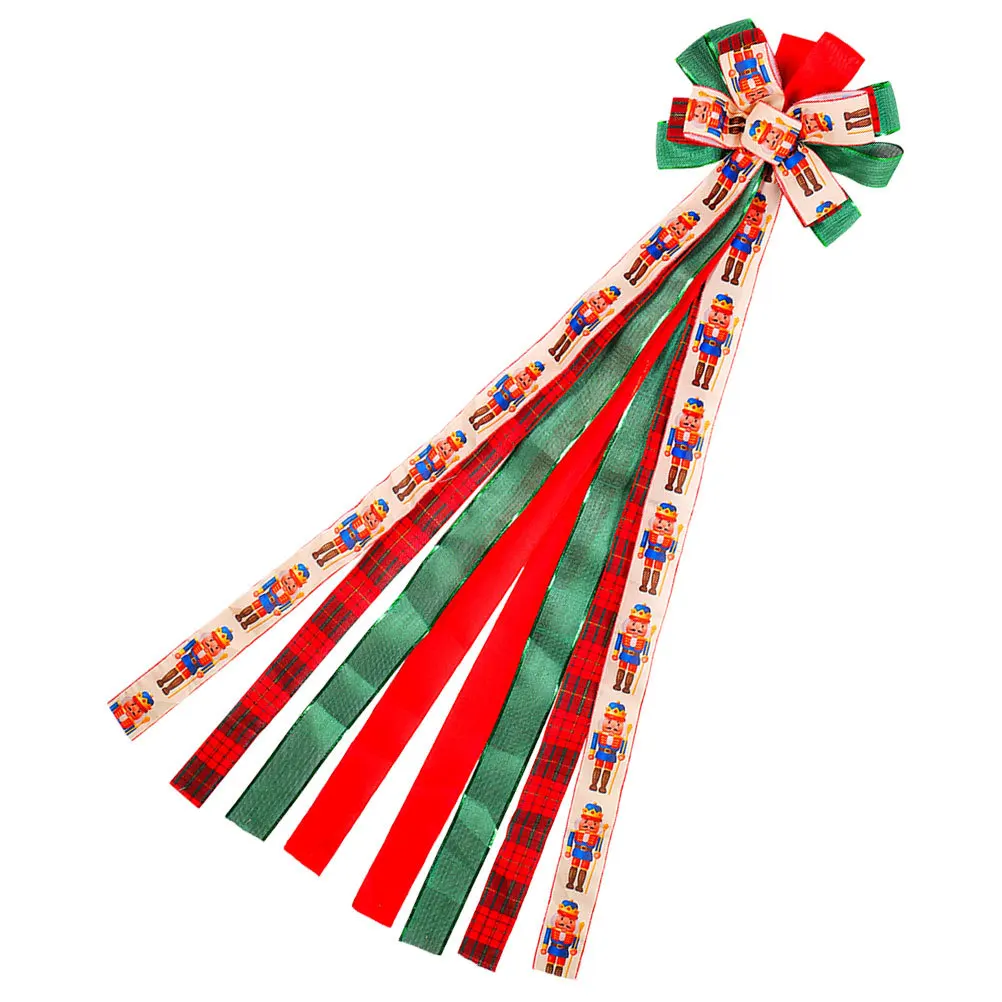 Christmas Bowknot Large Christmas Tree Topper Bowknot Ornament Decorative Long Tassel Ribbon DIY Xmas Festival Party Accessory 
Christmas Bowknot Large Christmas Tree Topper Bowknot Ornament Decorative Long Tassel Ribbon DIY Xmas Festival Party Accessory
