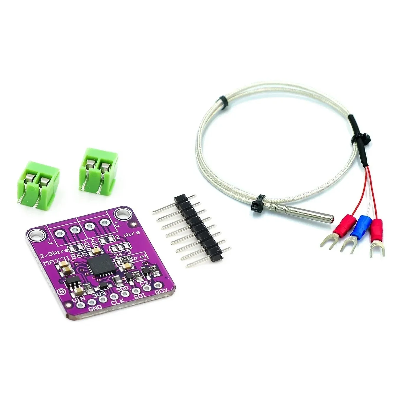 MAX31865 Temperature Sensor Module GY-MAX31865 RTD Digital Conversion Module Electronic DIY Board PT100-PT1000 for Arduino
MAX31865 Temperature Sensor Module GY-MAX31865 RTD Digital Conversion Module Electronic DIY Board PT100-PT1000 for Arduino