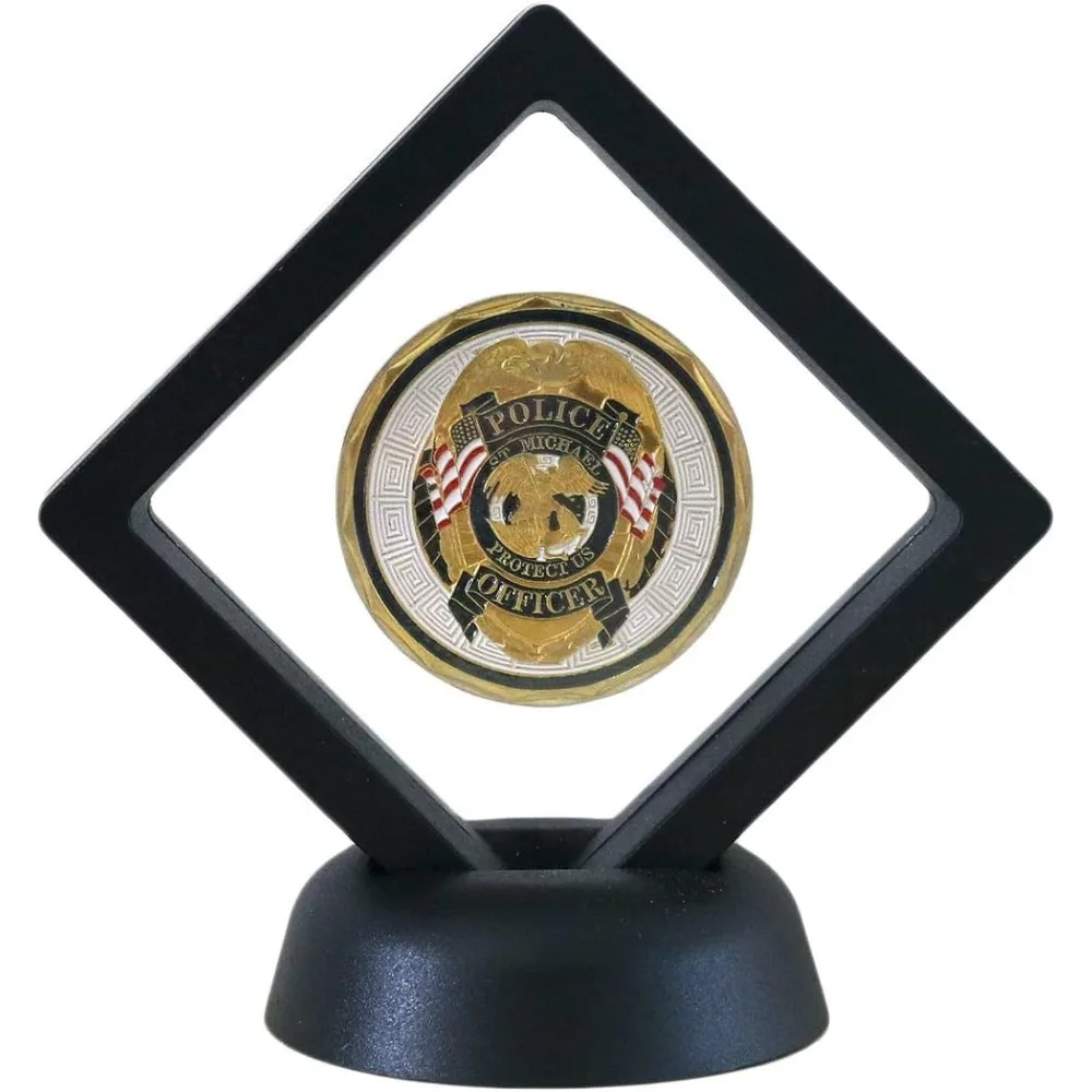 Coin Display Frame, 3D Floating Display Case Stand Holder, Medallion Medal Specimen Military Coin Clear Box (Black)
Coin Display Frame, 3D Floating Display Case Stand Holder, Medallion Medal Specimen Military Coin Clear Box (Black)