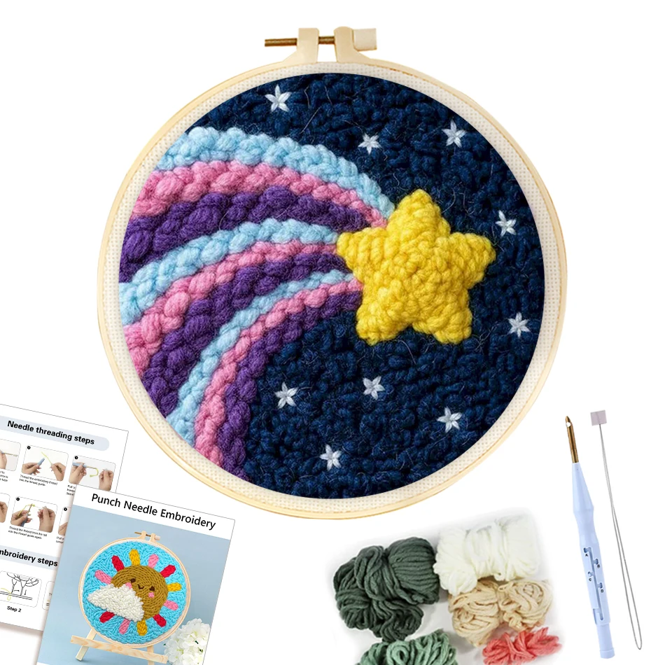 20x20cm Punch Needle Embroidery Starter Kits For Beginners Punch Needle Embroidery Hoops Night Scenery Picture Diy Crafts
20x20cm Punch Needle Embroidery Starter Kits For Beginners Punch Needle Embroidery Hoops Night Scenery Picture Diy Crafts 