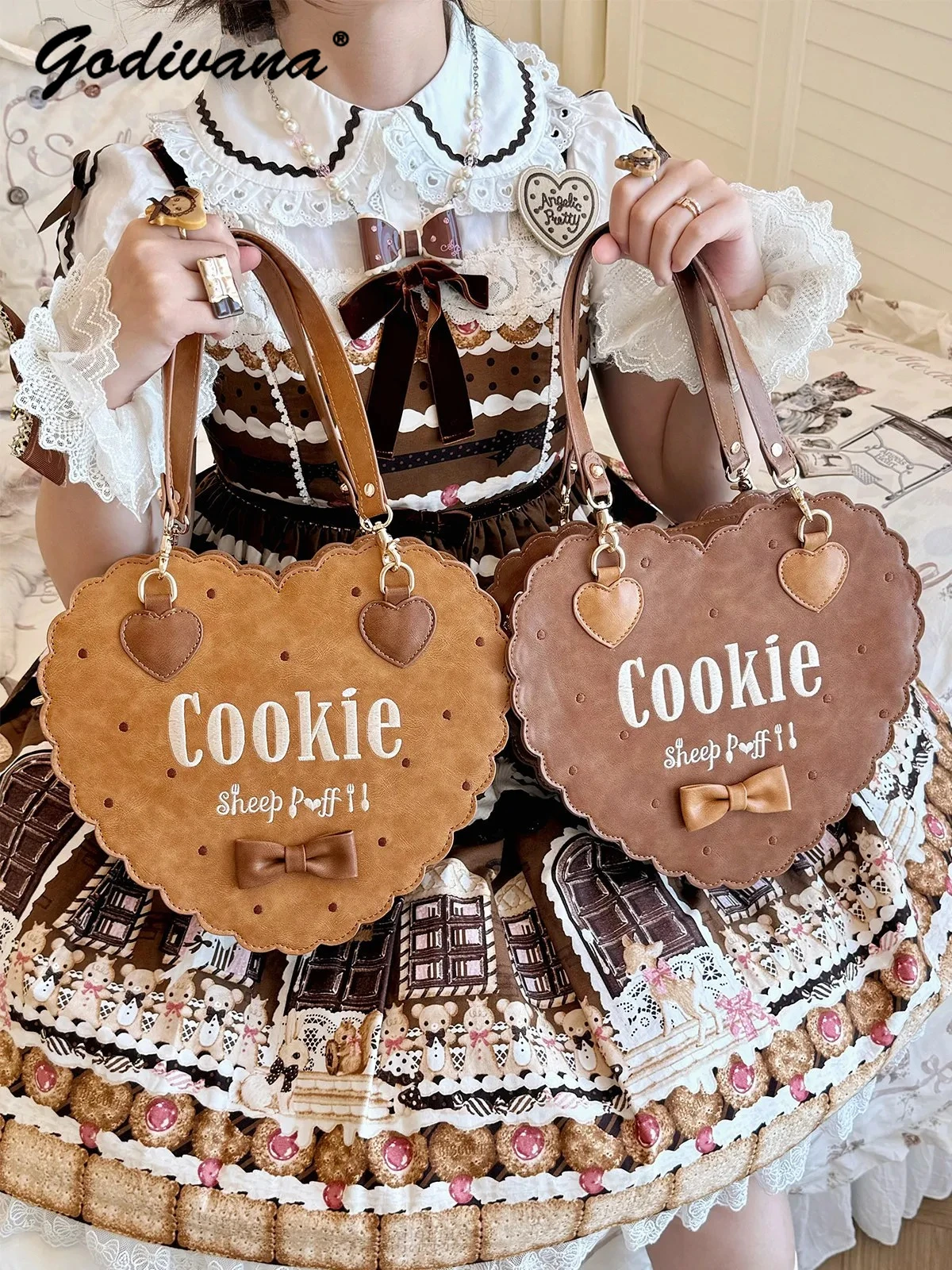 Sweet Cute Girls Letter Embroidered Heart Shape Lolita Handbags Women's Portable Crossbody Kawaii Tote Shoulder Bags
Sweet Cute Girls Letter Embroidered Heart Shape Lolita Handbags Women's Portable Crossbody Kawaii Tote Shoulder Bags