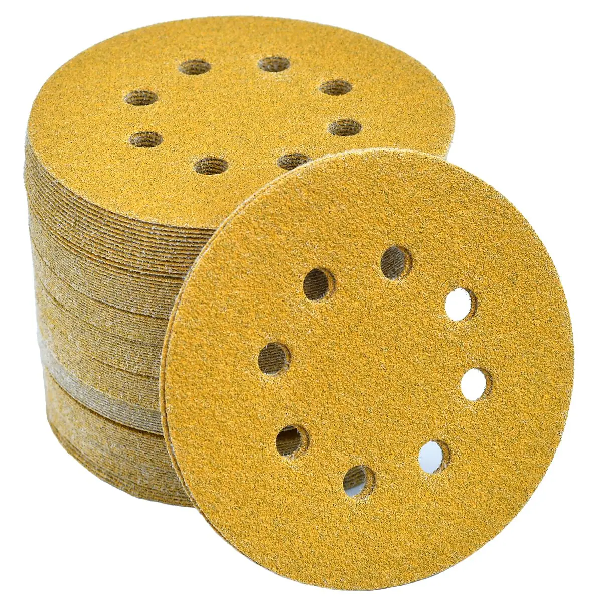 5-Inch 8-Hole Hook and Loop Sanding Discs 60-Grit for Random Orbit Sander, 100-Pack
5-Inch 8-Hole Hook and Loop Sanding Discs 60-Grit for Random Orbit Sander, 100-Pack