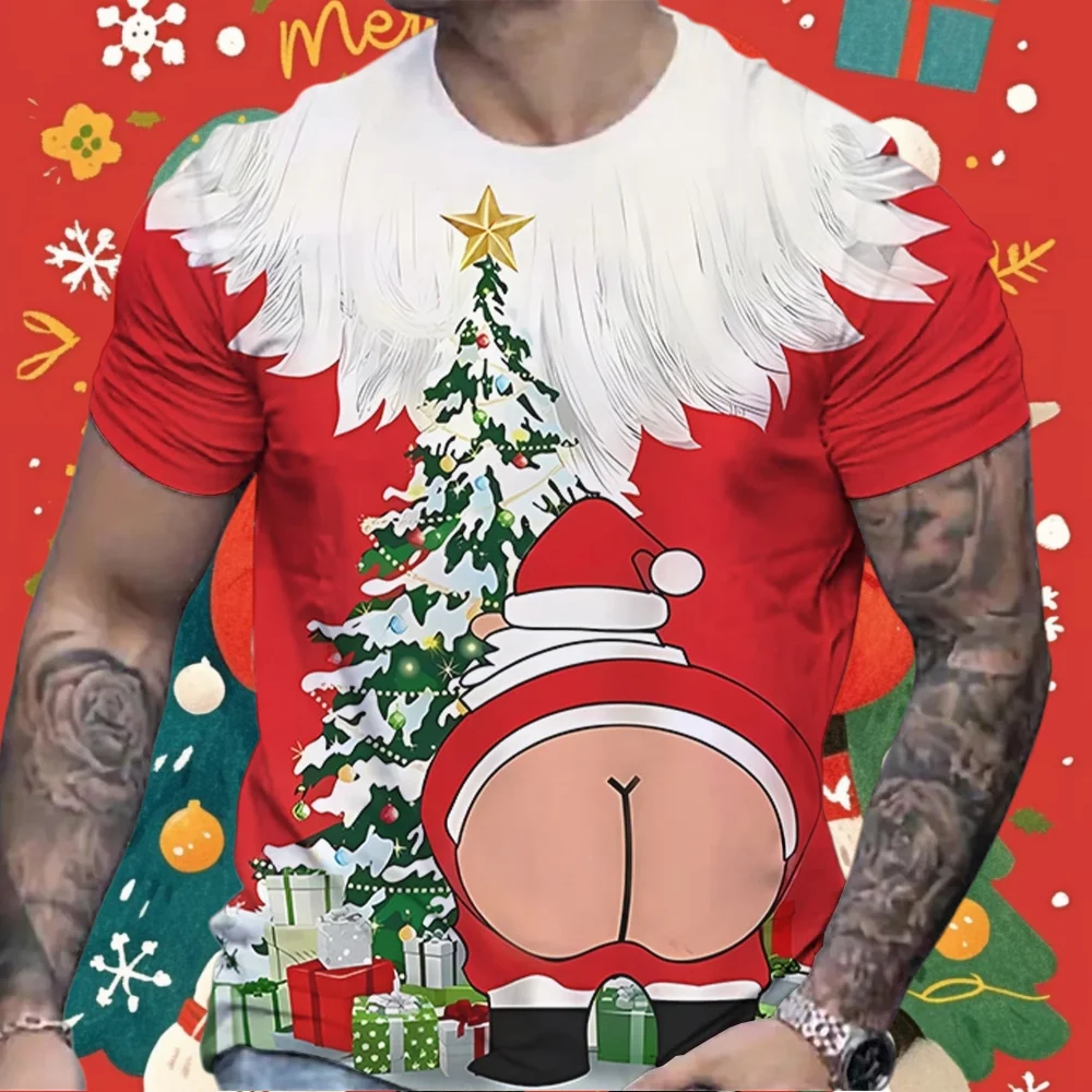 Забавная рождественская мужская футболка с 3D принтом Санта-Клауса, футболки с короткими рукавами и круглым вырезом, уличная одежда, мужская повседневная одежда больших размеров в стиле Харадзюку
Забавная рождественская мужская футболка с 3D принтом Санта-Клауса, футболки с короткими рукавами и круглым вырезом, уличная одежда, мужская повседневная одежда больших размеров в стиле Харадзюку