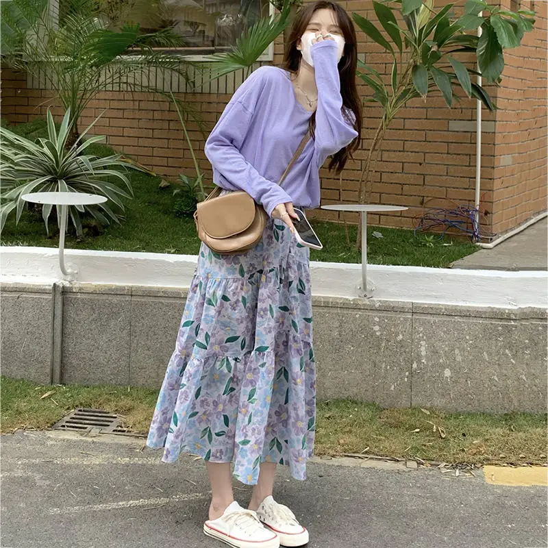 Gentle style floral skirt for women summer 2023 new casual chic mid-length first love high waist slim A-line skirt female tops
Gentle style floral skirt for women summer 2023 new casual chic mid-length first love high waist slim A-line skirt female tops