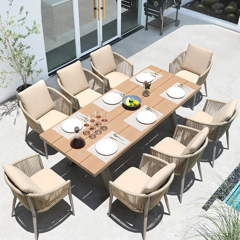 Nordic Outdoor Furniture Rattan Chair Homestay Plastic Wood Leisure Balcony Courtyard Outdoor Rattan Woven Table and Chair
Nordic Outdoor Furniture Rattan Chair Homestay Plastic Wood Leisure Balcony Courtyard Outdoor Rattan Woven Table and Chair