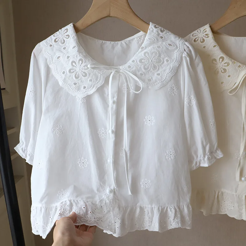 Женский воротник Sweet Doll с вышивкой ort Sve irt, новинка лета 2023, маленький дизайн, топ с высокой талией
Женский воротник Sweet Doll с вышивкой ort Sve irt, новинка лета 2023, маленький дизайн, топ с высокой талией