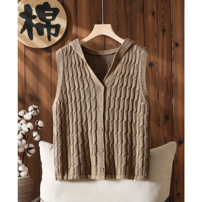 Blouse Jumper Waistcoat Vest Women's Spring/Autumn Plus Size Hooded Cardigan Knitted Loose Fit Retro Layering Comfortable Casual
Blouse Jumper Waistcoat Vest Women's Spring/Autumn Plus Size Hooded Cardigan Knitted Loose Fit Retro Layering Comfortable Casual