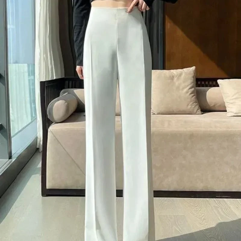 Women Summer High Waist Suit Pants Commuter Fashion Generous Drop Feeling Zipper Thin and Versatile Casual Long Flared Pants D22
Women Summer High Waist Suit Pants Commuter Fashion Generous Drop Feeling Zipper Thin and Versatile Casual Long Flared Pants D22
