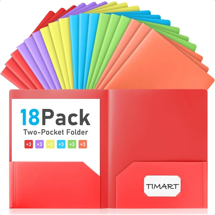 Folders with Pockets18 Pack 2 Pocket Folders Fit Letter Size Paper Plastic File Folders for Documents Paper File Folder for Sch
Folders with Pockets18 Pack 2 Pocket Folders Fit Letter Size Paper Plastic File Folders for Documents Paper File Folder for Sch