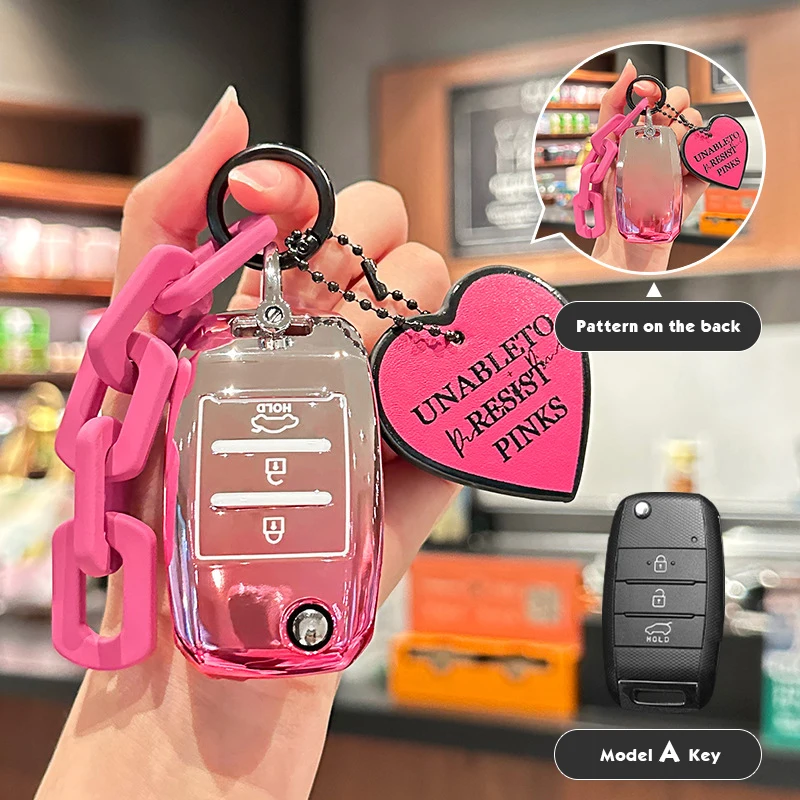 Pink Tpu for KIA RIO 3 K2 K3 K4 K5 Sportege Picanto Optima Soul Ceed Sorento Forte Stinger Cerato Flip Car Key Case Cover Fob
Pink Tpu for KIA RIO 3 K2 K3 K4 K5 Sportege Picanto Optima Soul Ceed Sorento Forte Stinger Cerato Flip Car Key Case Cover Fob
