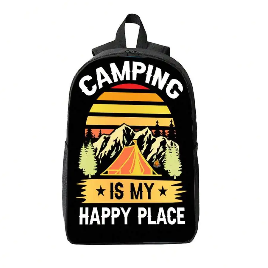 Camping Themed Large Capacity Backpack Unisex Adjustable Shoulder Straps For Daily Travel Shopping
Camping Themed Large Capacity Backpack Unisex Adjustable Shoulder Straps For Daily Travel Shopping