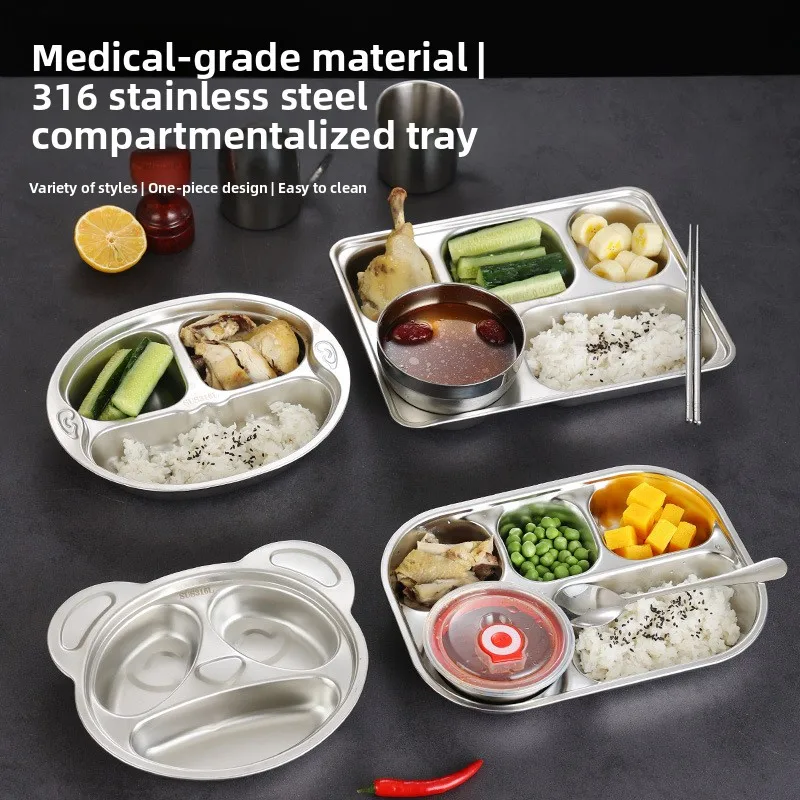 New Food Grade Stainless Steel Children's Fast Food Plate Partitioned Baby Anti-Fall Kindergarten Student Cafeteria Long Rect...
New Food Grade Stainless Steel Children's Fast Food Plate Partitioned Baby Anti-Fall Kindergarten Student Cafeteria Long Rect...