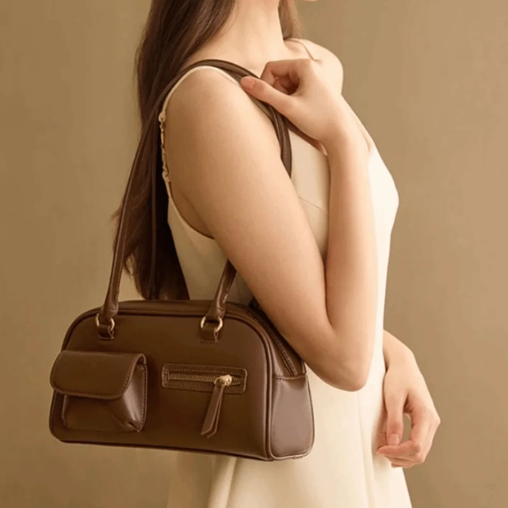 Casual Korean Style Large-Capacity Bag Handbag Minority Design Zip Design Bag French Style Solid Color Retro Bag Portable
Casual Korean Style Large-Capacity Bag Handbag Minority Design Zip Design Bag French Style Solid Color Retro Bag Portable