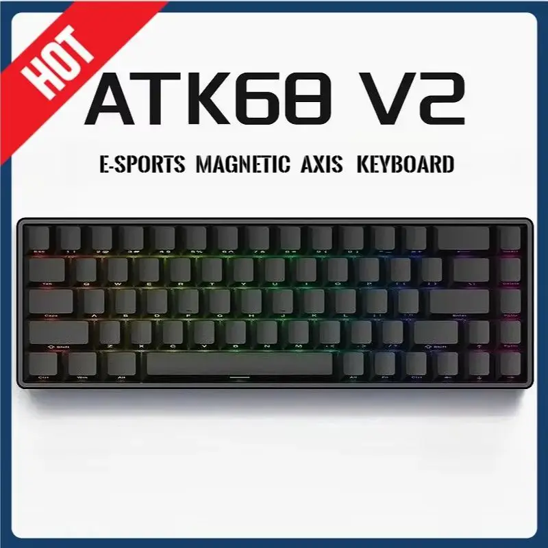ATK 68V2 Проводная клавиатура с магнитной осью для киберспорта, 8 кГц, 0,125 мс, сверхнизкая задержка, RT0.02, колпачки для клавиш из ПБТ, RGB-подсветка для игр/офиса
ATK 68V2 Проводная клавиатура с магнитной осью для киберспорта, 8 кГц, 0,125 мс, сверхнизкая задержка, RT0.02, колпачки для клавиш из ПБТ, RGB-подсветка для игр/офиса