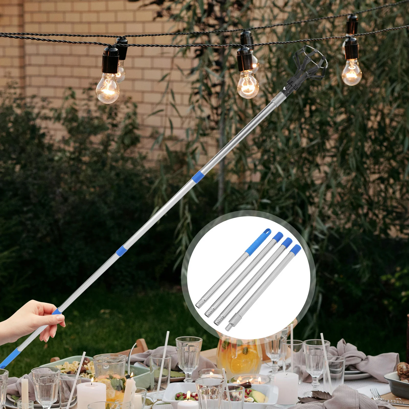 1Set Thick Stainless Steel Extension Rod Ceiling Light Bulb Changer Adjustable Pole Tool for High Ceiling Bulb
1Set Thick Stainless Steel Extension Rod Ceiling Light Bulb Changer Adjustable Pole Tool for High Ceiling Bulb