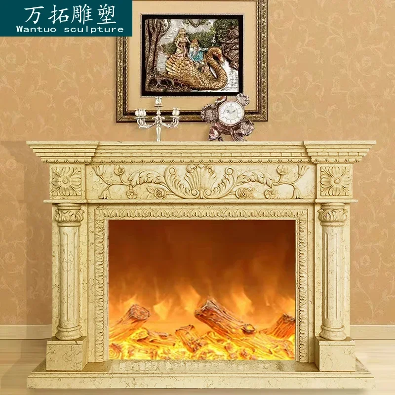 Natural stone, European carved marble fireplace, Egyptian beige decorative mantel custom Y06
Natural stone, European carved marble fireplace, Egyptian beige decorative mantel custom Y06