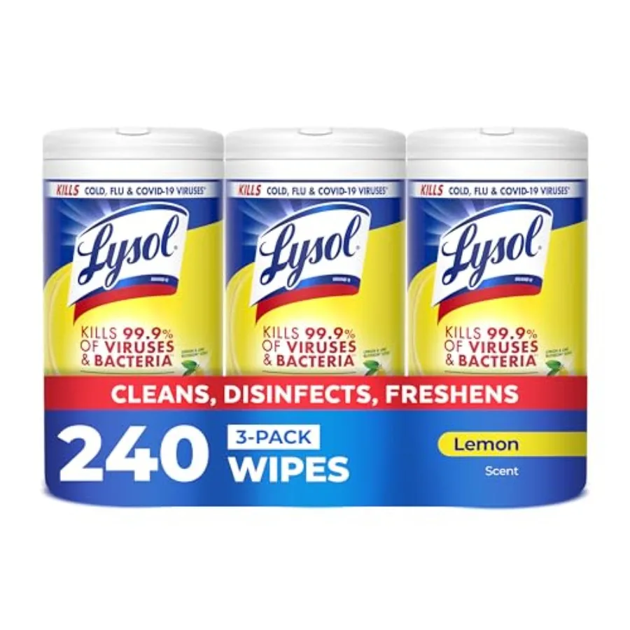 LYSOL Disinfecting Wipes, All Purpose Cleaner, Multi-Surface Antibacterial Cleaning Wipes, Household Cleaning Supplies, Dorm Es
LYSOL Disinfecting Wipes, All Purpose Cleaner, Multi-Surface Antibacterial Cleaning Wipes, Household Cleaning Supplies, Dorm Es
