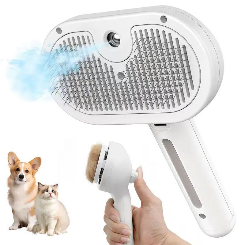 Steam Spray Pet Grooming Massage Comb Round Head Steel Pins Dogs Cats Hair Remover Brush Anti-Tangle Floating Hair Remover Comb
Steam Spray Pet Grooming Massage Comb Round Head Steel Pins Dogs Cats Hair Remover Brush Anti-Tangle Floating Hair Remover Comb