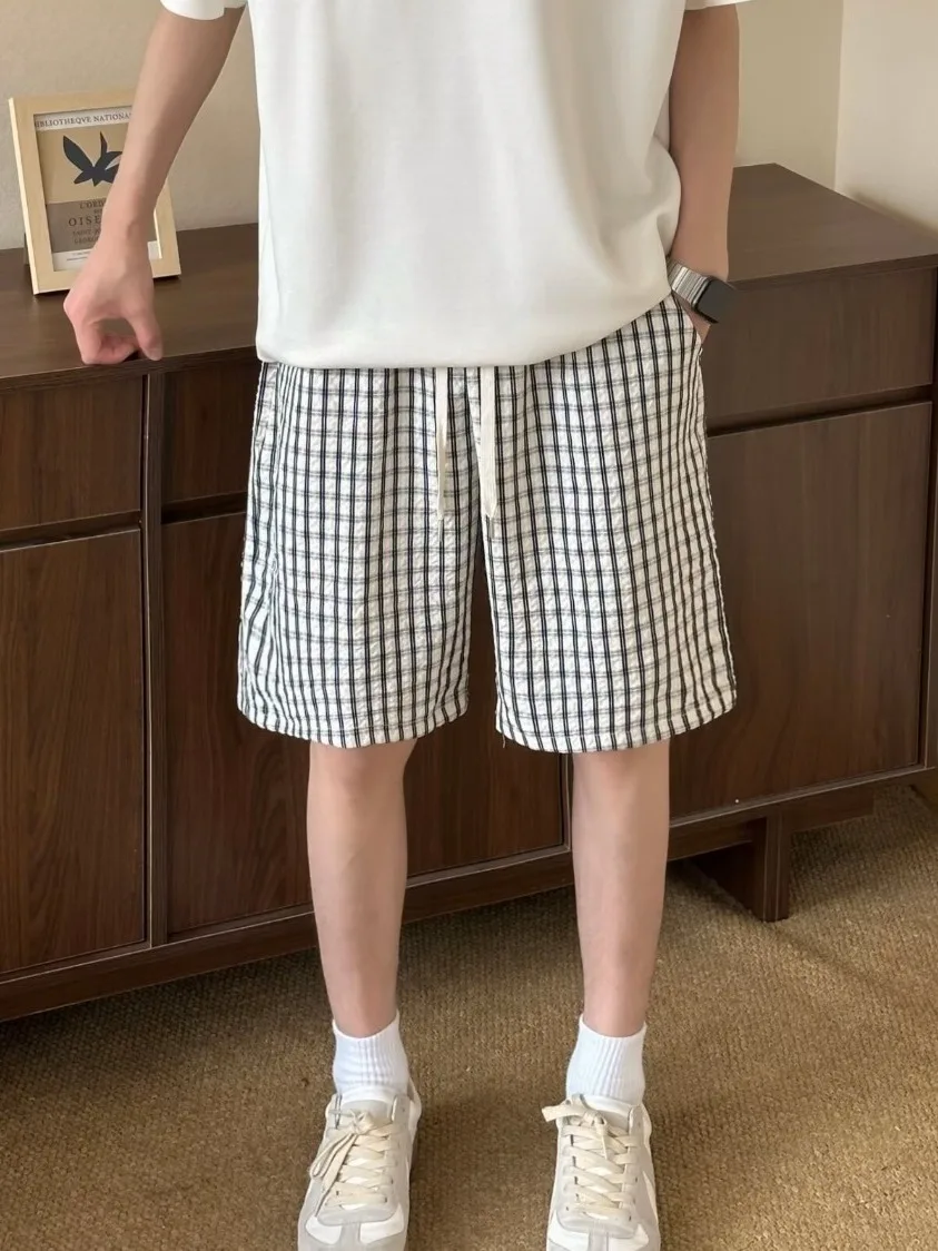 Blue Plaid Casual Shorts Men's Summer Korean Lazy Style Bubble Cloth Large Size Five-Quarter Pants Japanese Style Checkered S...
Blue Plaid Casual Shorts Men's Summer Korean Lazy Style Bubble Cloth Large Size Five-Quarter Pants Japanese Style Checkered S...