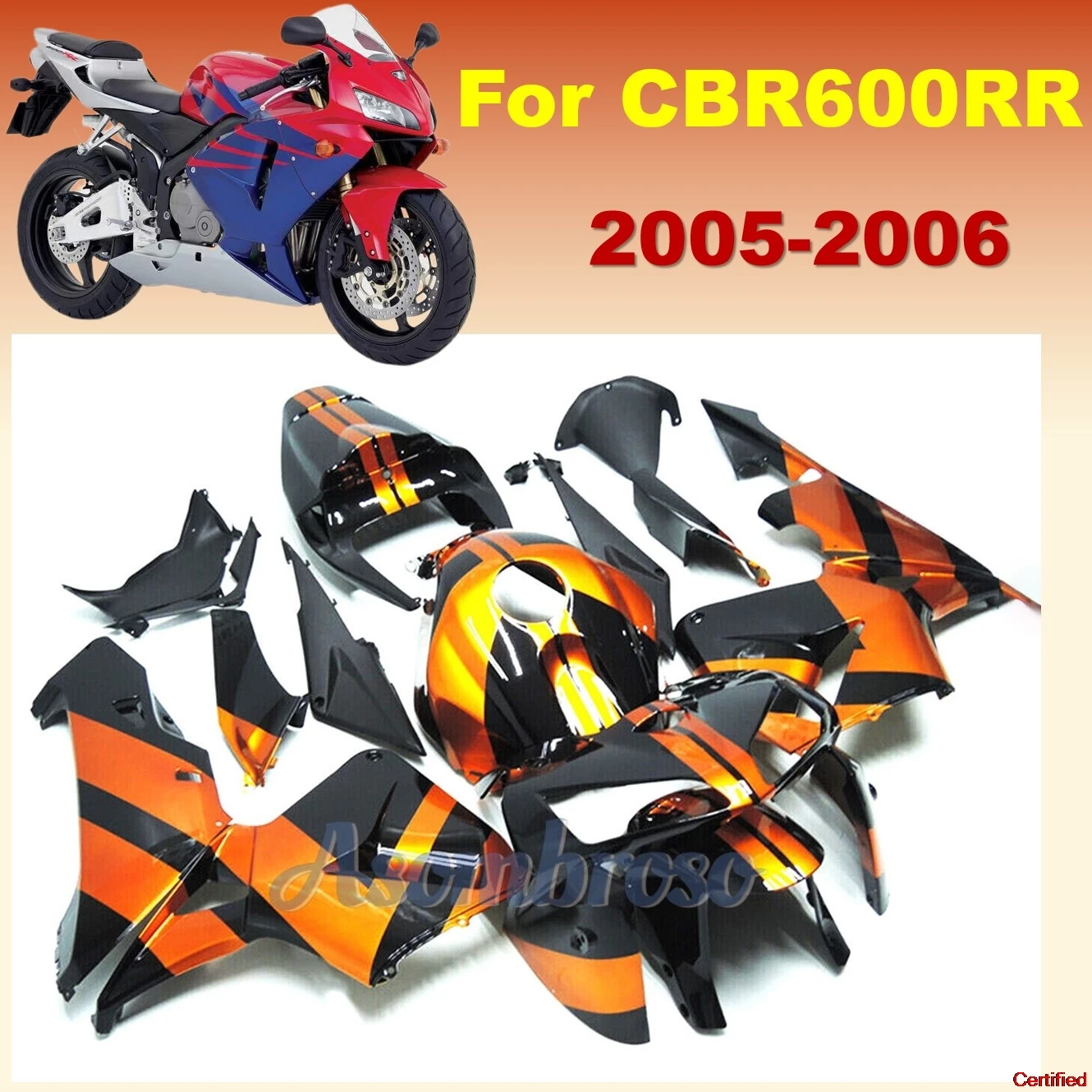 Fairing kit Suitable For CBR600RR 2005 2006 Black Orange Body Frame Bodywork CBR 600RR 05 06
Fairing kit Suitable For CBR600RR 2005 2006 Black Orange Body Frame Bodywork CBR 600RR 05 06