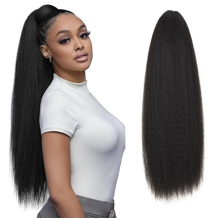 22 inch Yaki Straight Drawstring Ponytail Black Women Synthetic Slight Kinky Straight Ponytail Extension in for Daily Party Use
22 inch Yaki Straight Drawstring Ponytail Black Women Synthetic Slight Kinky Straight Ponytail Extension in for Daily Party Use