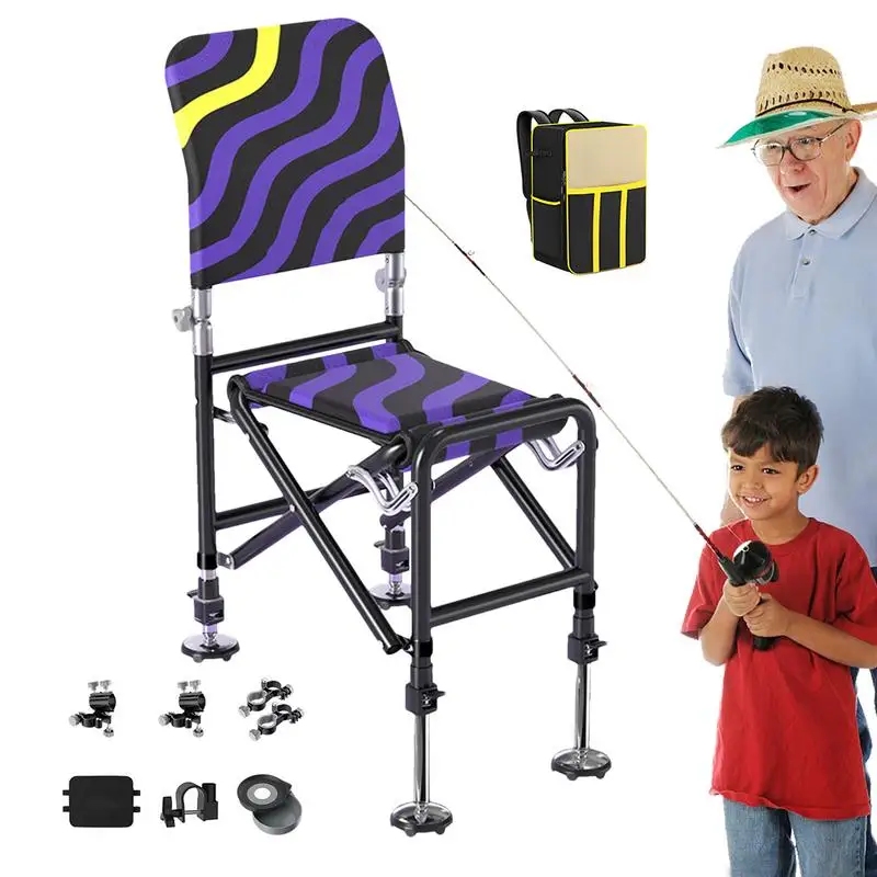 Folding Outdoor Chairs For Fishing Small Adjustable Camping Fishing Chair Stable Ground Stool Travel Seating For Backpacking
Folding Outdoor Chairs For Fishing Small Adjustable Camping Fishing Chair Stable Ground Stool Travel Seating For Backpacking