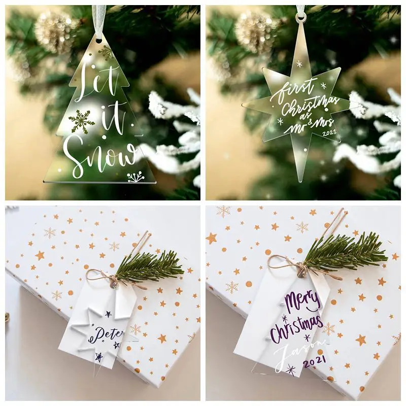 20Pcs/Set Clear Acrylic Christmas Tree Ornament Octagonal Star Shape DIY Blank Xmas Bauble Hanging Tree Decor Tag
20Pcs/Set Clear Acrylic Christmas Tree Ornament Octagonal Star Shape DIY Blank Xmas Bauble Hanging Tree Decor Tag
