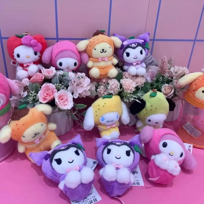 Dopamine Fruit Series Hello Kitty My Melody Plush Charms Cute Cartoon Bag Charms Car Pendant Ornaments for Adults
Dopamine Fruit Series Hello Kitty My Melody Plush Charms Cute Cartoon Bag Charms Car Pendant Ornaments for Adults