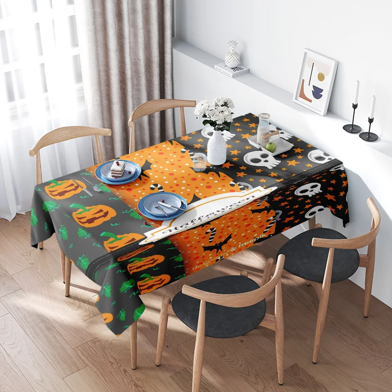 Halloween Tablecloth with Pumpkin Skulls Design Decorative Fabric for Kitchen Home Party Supplies Set Orange Black Halloween Tab
Halloween Tablecloth with Pumpkin Skulls Design Decorative Fabric for Kitchen Home Party Supplies Set Orange Black Halloween Tab