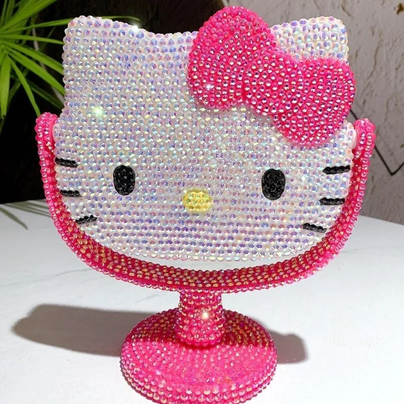 Зеркало для туалетного столика Kawaii Kitty, мультяшное блестящее зеркало, ручное зеркало, бриллиантовое розовое зеркало для девушек, подарок на день рождения
Зеркало для туалетного столика Kawaii Kitty, мультяшное блестящее зеркало, ручное зеркало, бриллиантовое розовое зеркало для девушек, подарок на день рождения