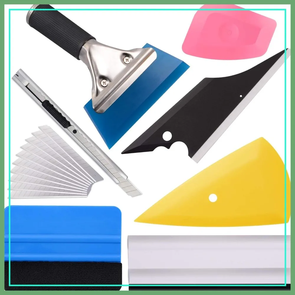 7Pcs Vinyl Wrap Tool Kit for Car Window Tint Installation - Scraper, Squeegee, Cutting Knife
7Pcs Vinyl Wrap Tool Kit for Car Window Tint Installation - Scraper, Squeegee, Cutting Knife