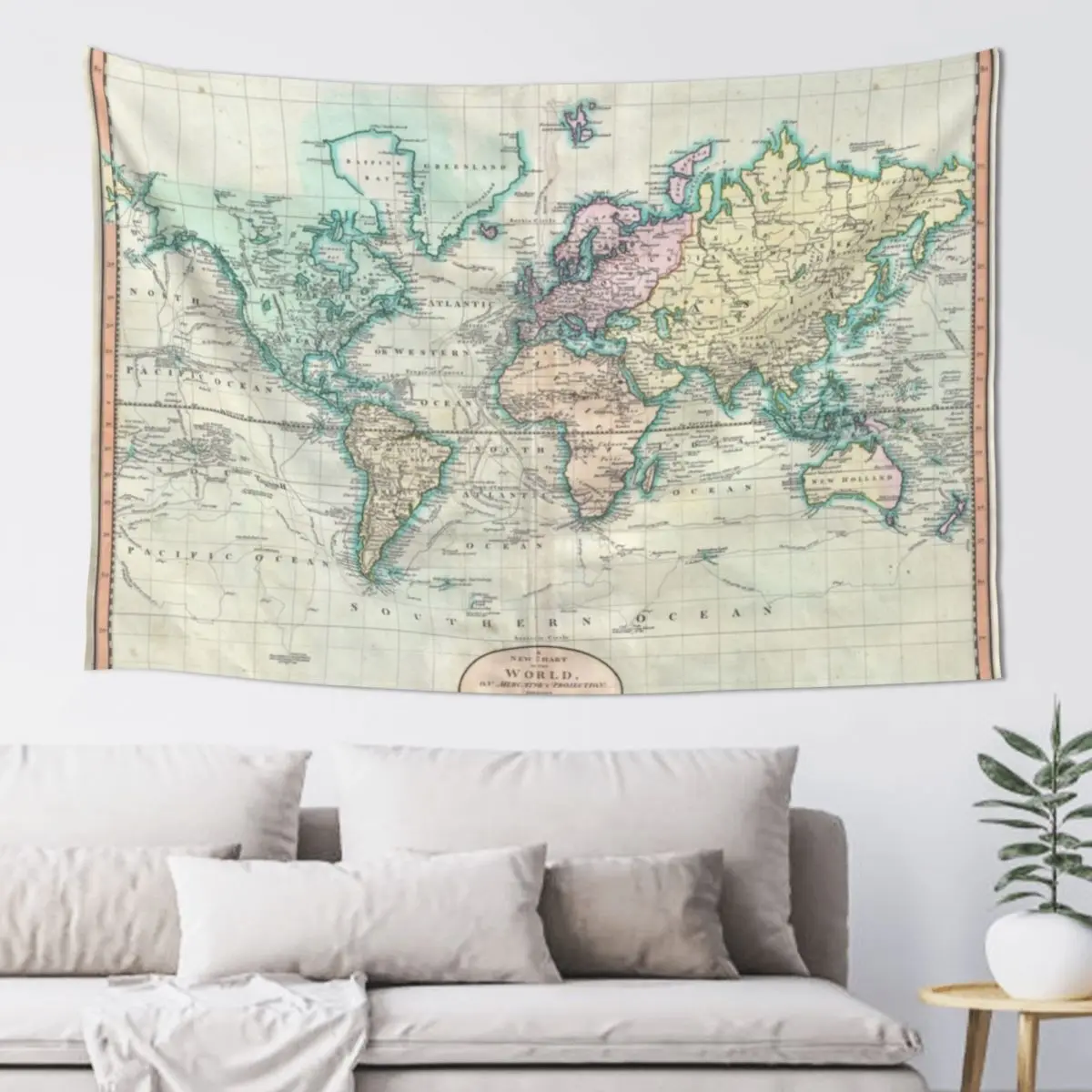 Vintage Map of The World (1801) Tapestry Wall Mural Decoration Room Decoration Home Decoration For Home Tapestry
Vintage Map of The World (1801) Tapestry Wall Mural Decoration Room Decoration Home Decoration For Home Tapestry