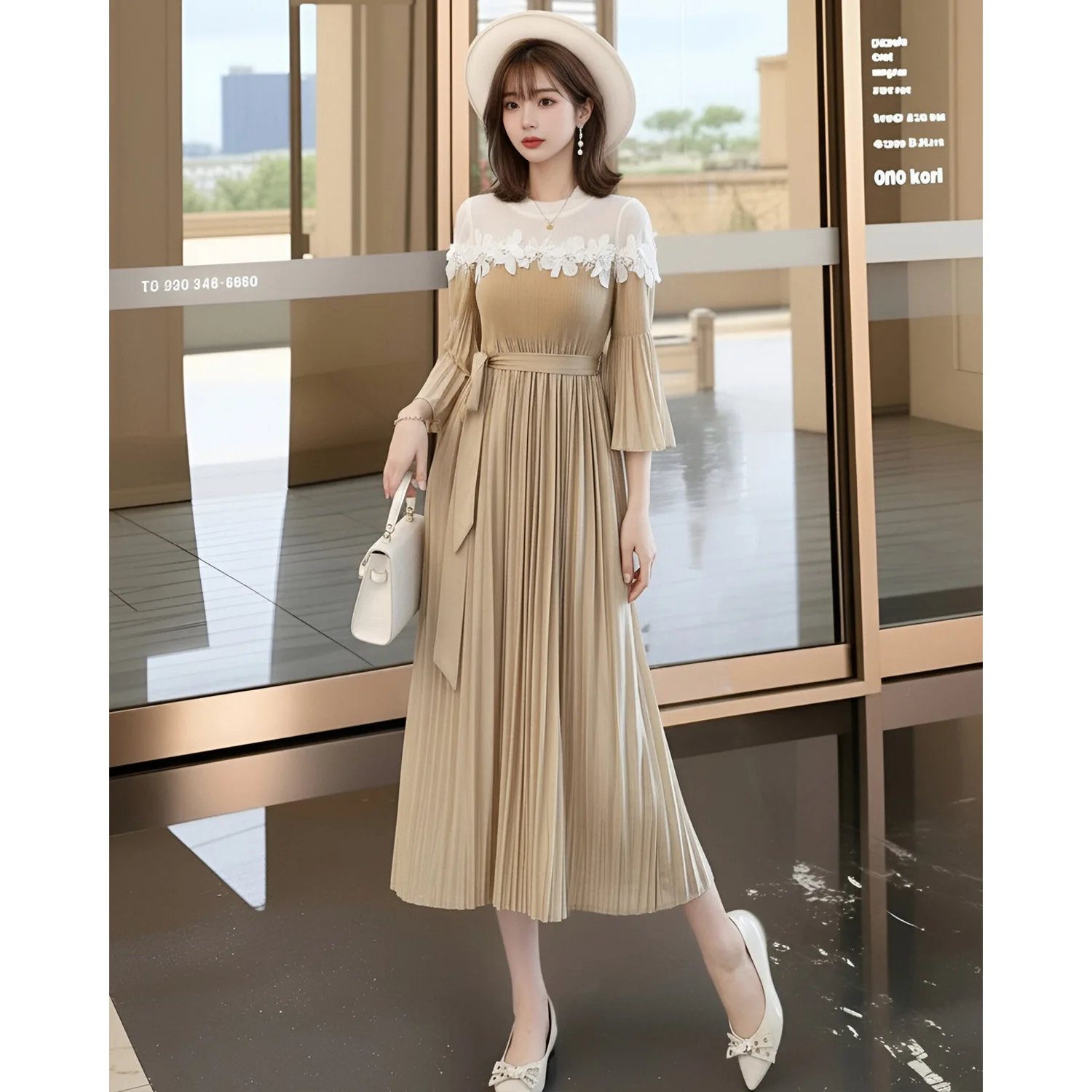 Miyake Premium Lace Trim Women's Pleated Dress 2026 New Summer Green French Long Dresses Elegant Lace Up Design Loose
Miyake Premium Lace Trim Women's Pleated Dress 2026 New Summer Green French Long Dresses Elegant Lace Up Design Loose