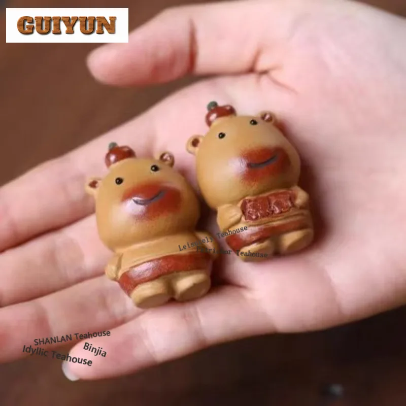 Yixing Purple Clay Cute Capybara Tea Pet Antique Fish Tank Landscaping Tea Figurine Play Toys Tea Statue Ornaments Decoration
Yixing Purple Clay Cute Capybara Tea Pet Antique Fish Tank Landscaping Tea Figurine Play Toys Tea Statue Ornaments Decoration