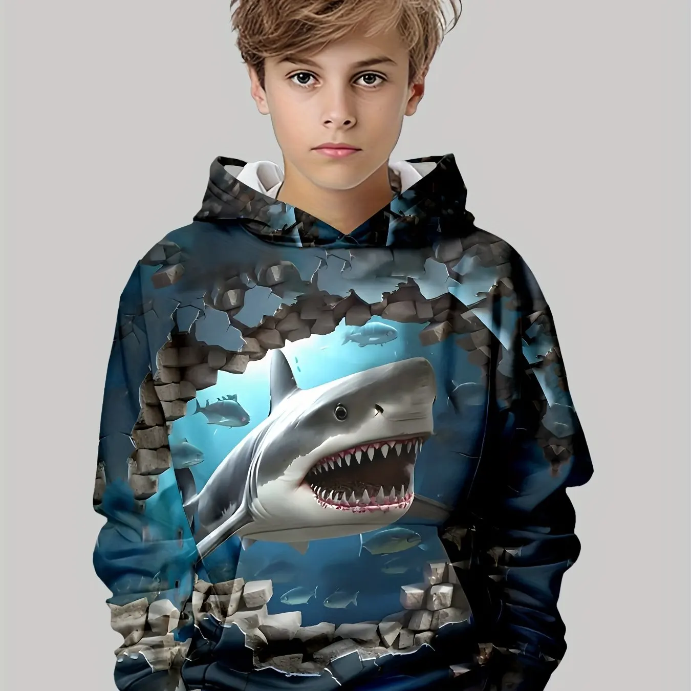 Kids Clothes Boys Hoodies Long Sleeve 3D Shark Print Children Spring Fall Clothes Casual Outdoor Streetwear Girl Clothes Tops
Kids Clothes Boys Hoodies Long Sleeve 3D Shark Print Children Spring Fall Clothes Casual Outdoor Streetwear Girl Clothes Tops